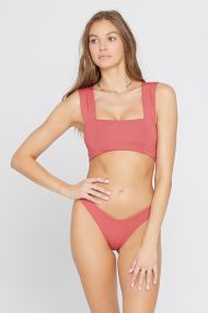 L Space Brick Parker Bikini Top