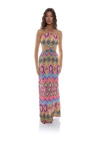 Luli Fama Miami Sorbet Cut Out Long Dress