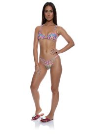 Luli Fama Miami Sorbet Strappy Bandeau Bikini Top