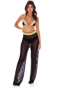 Luli Fama Night Lights Pompom Flare Bottom Pant