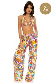 Luli Fama Summer Love Split Side Wide Leg Pant