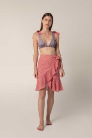 Palmacea Azulejo Short Ruffled Pareo