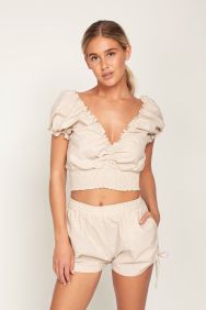 Peixoto Sand Burlap Elena Shorts