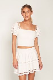 Peixoto White Simone Skirt