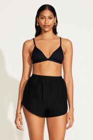 Vitamin A Tallows Short in Black EcoLinen