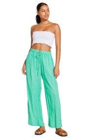 Vitamin A Seafoam Cotton Crinkle Costa Pant