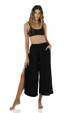 Malai Black Flowy Pants